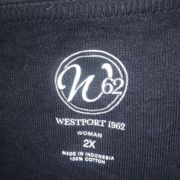 W62 Westport 2X Black Short Sleeved T Top Plus - Picture 3 of 4